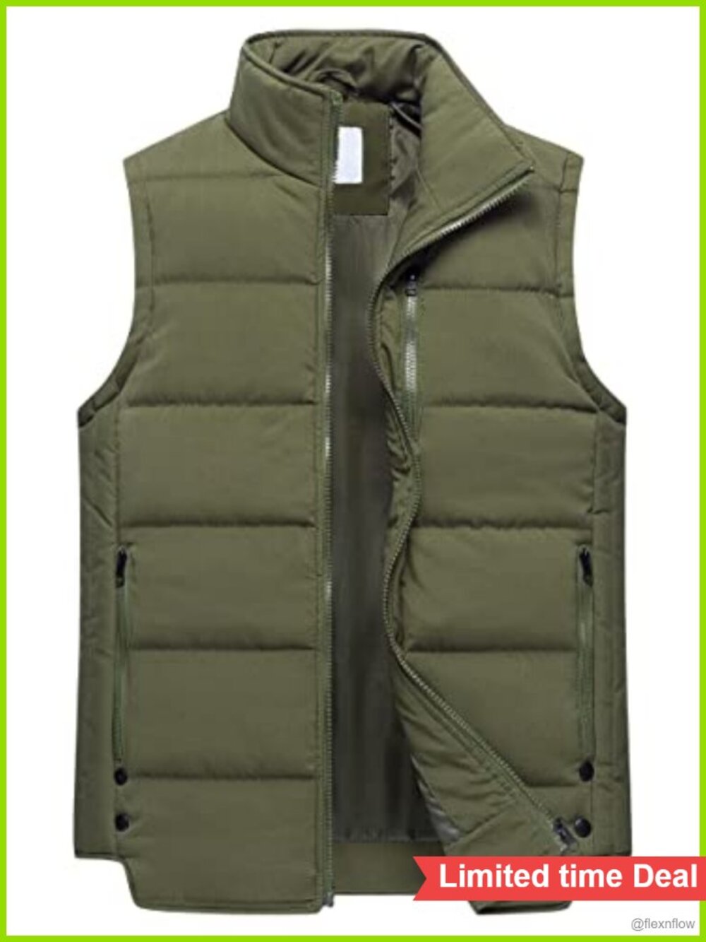 Women's Quilted Puffer Vest Stand Collar Sleeveless Outdoor Insulated